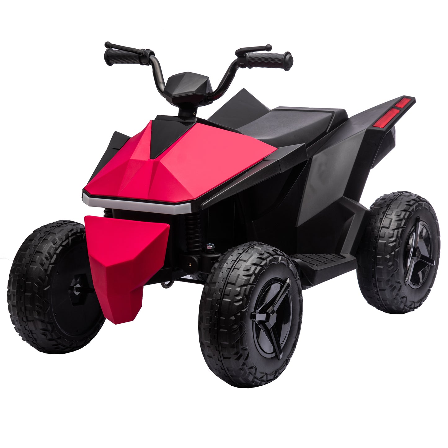 ATV Style ride on, 12V 7AH Kids ride on electric atv 3-8years Multi-Functional Touch Screen Integrated, LED Front and Rear Dazzling Lights, Music, Nursery Rhymes, MP3/USB Interface, Dual-Drive System