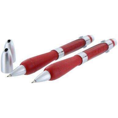 2-Pack Rotring Skynn Ergonomic Roller Ball Pens With Comfort Grip - Warm Red