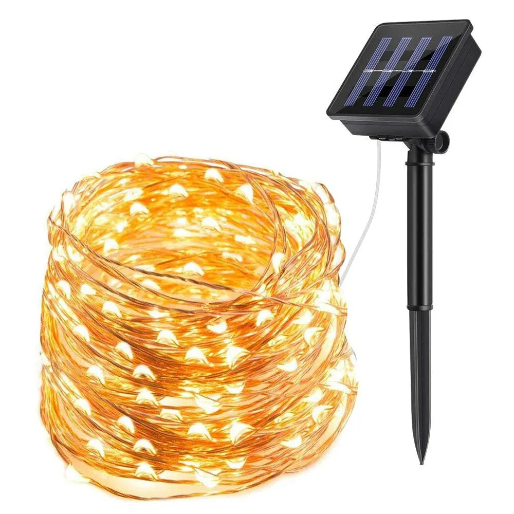 Vibe Geeks Waterproof Outdoor Solar LED Strip Mini String Lights 10M-0