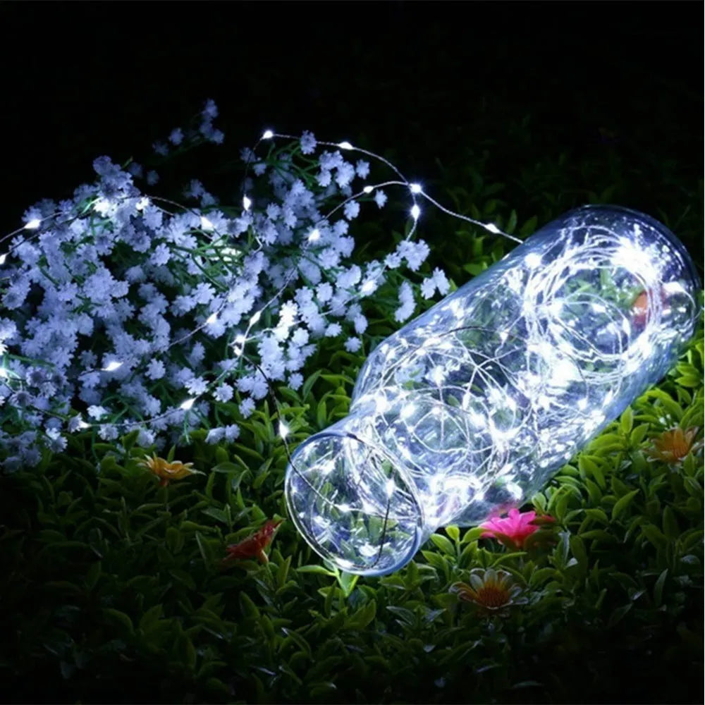 Vibe Geeks Waterproof Outdoor Solar LED Strip Mini String Lights 10M-3