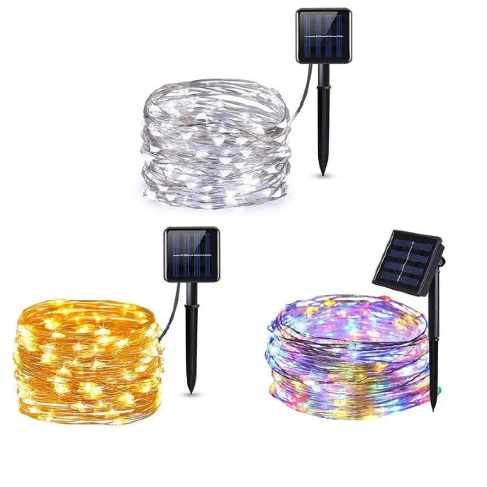 Vibe Geeks Waterproof Outdoor Solar LED Strip Mini String Lights 10M-7