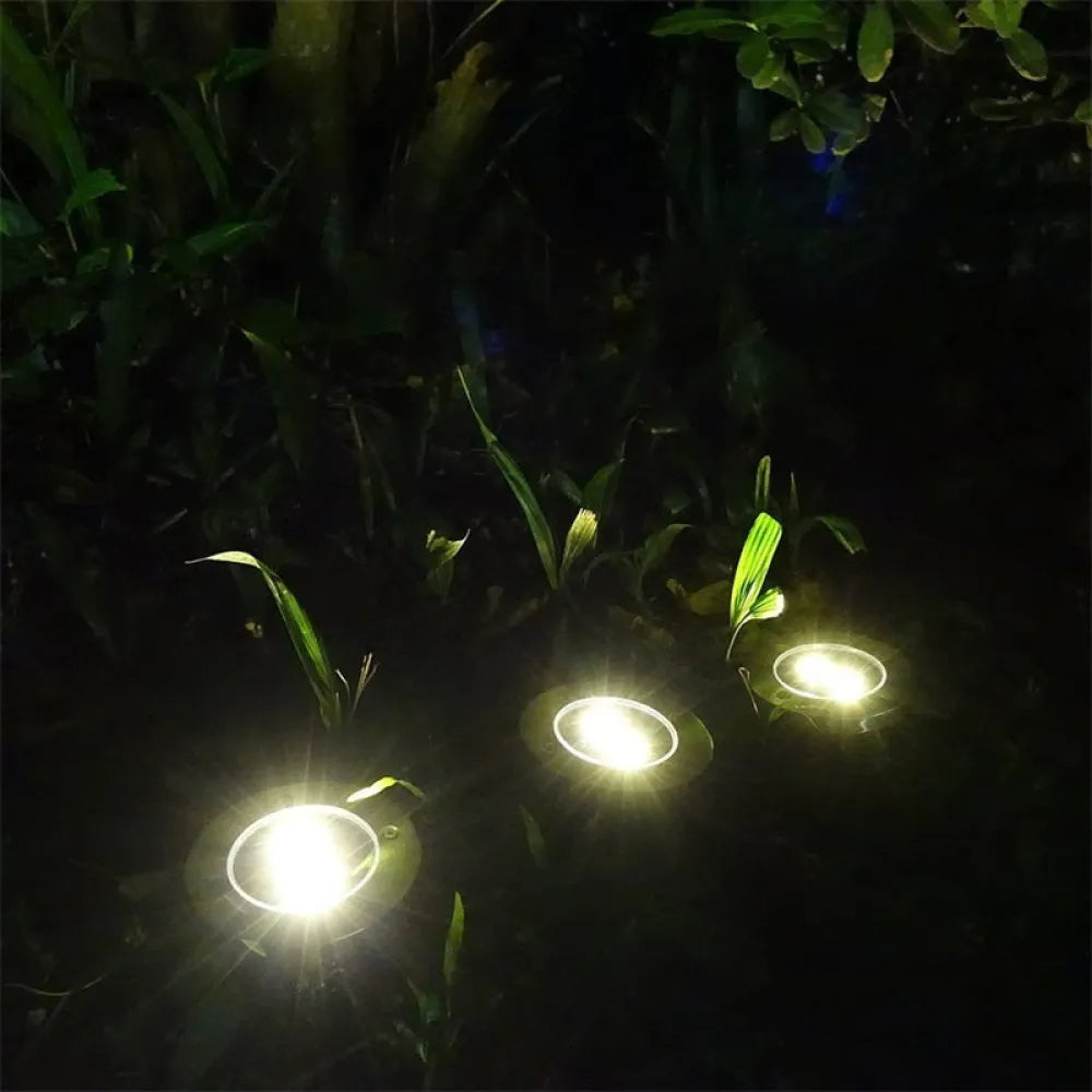 Vibe Geeks Pack of 4 Solar Powered LED Outdoor Solar Garden Ground Lights-5