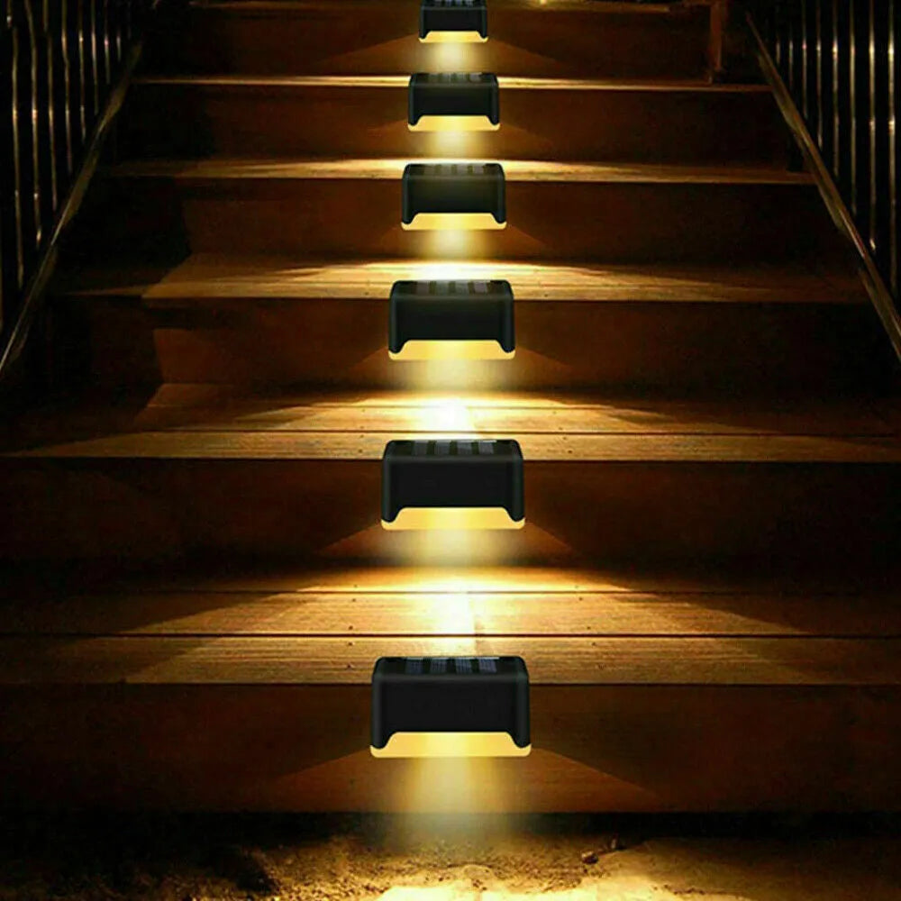 Vibe Geeks LED Light Solar Powered Staircase Step Light for Outdoor-18