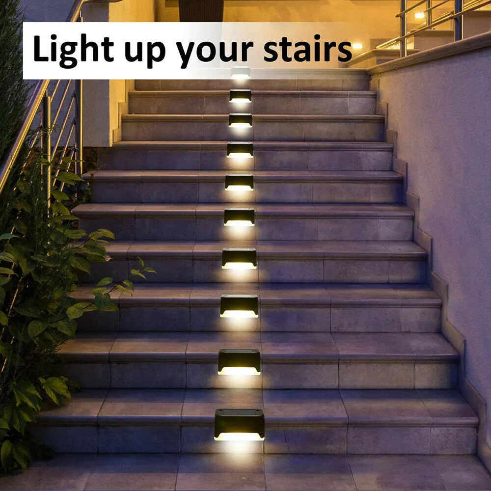 Vibe Geeks LED Light Solar Powered Staircase Step Light for Outdoor-7