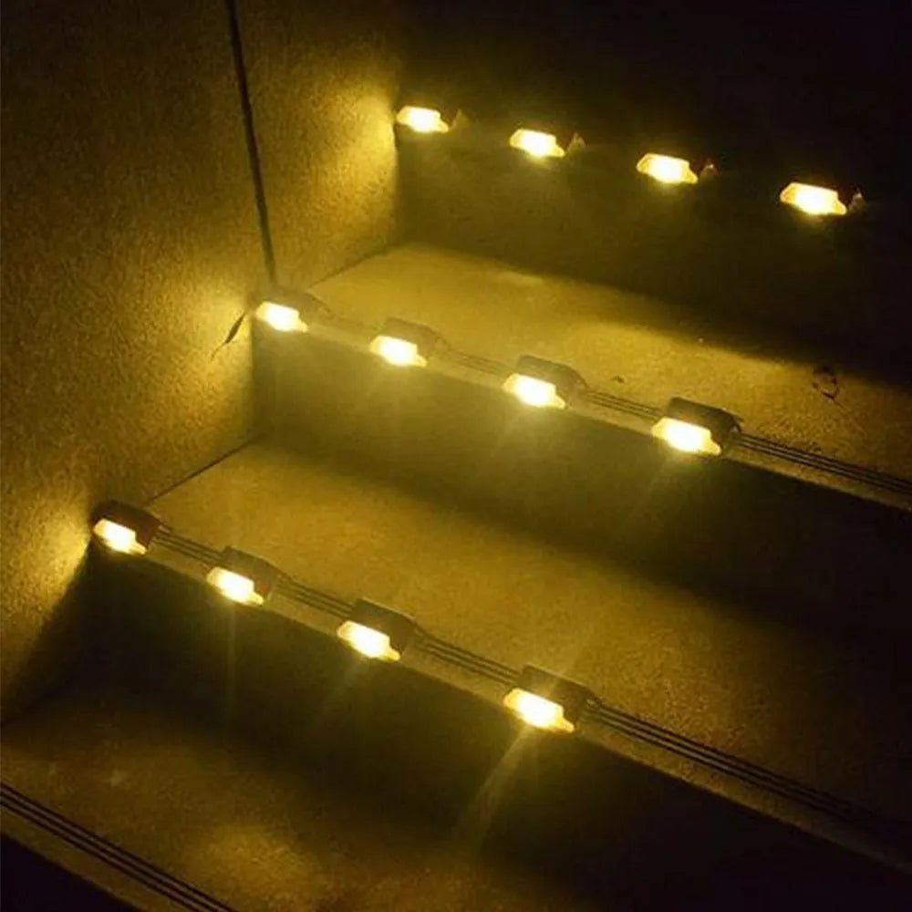 Vibe Geeks LED Light Solar Powered Staircase Step Light for Outdoor-16