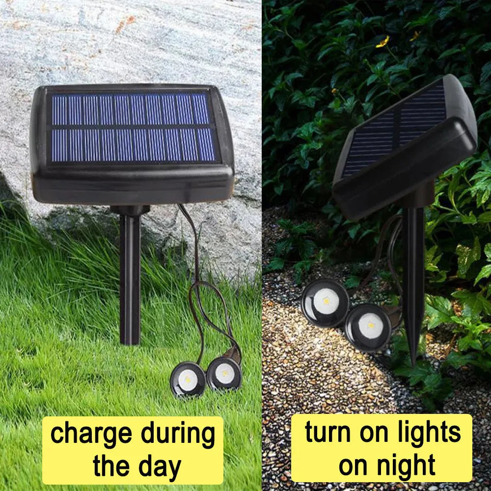 Vibe Geeks 10 pcs Solar Powered Outdoor Spot Light Landscape Light Lamp-11