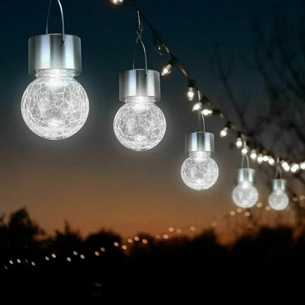 Vibe Geeks 1 pcs/12 pcs Hanging Outdoor Solar Powered LED Ball Lights-7