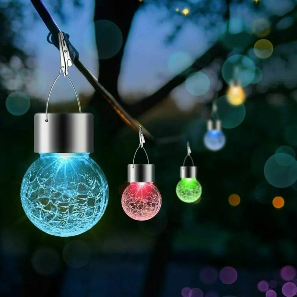 Vibe Geeks 1 pcs/12 pcs Hanging Outdoor Solar Powered LED Ball Lights-20