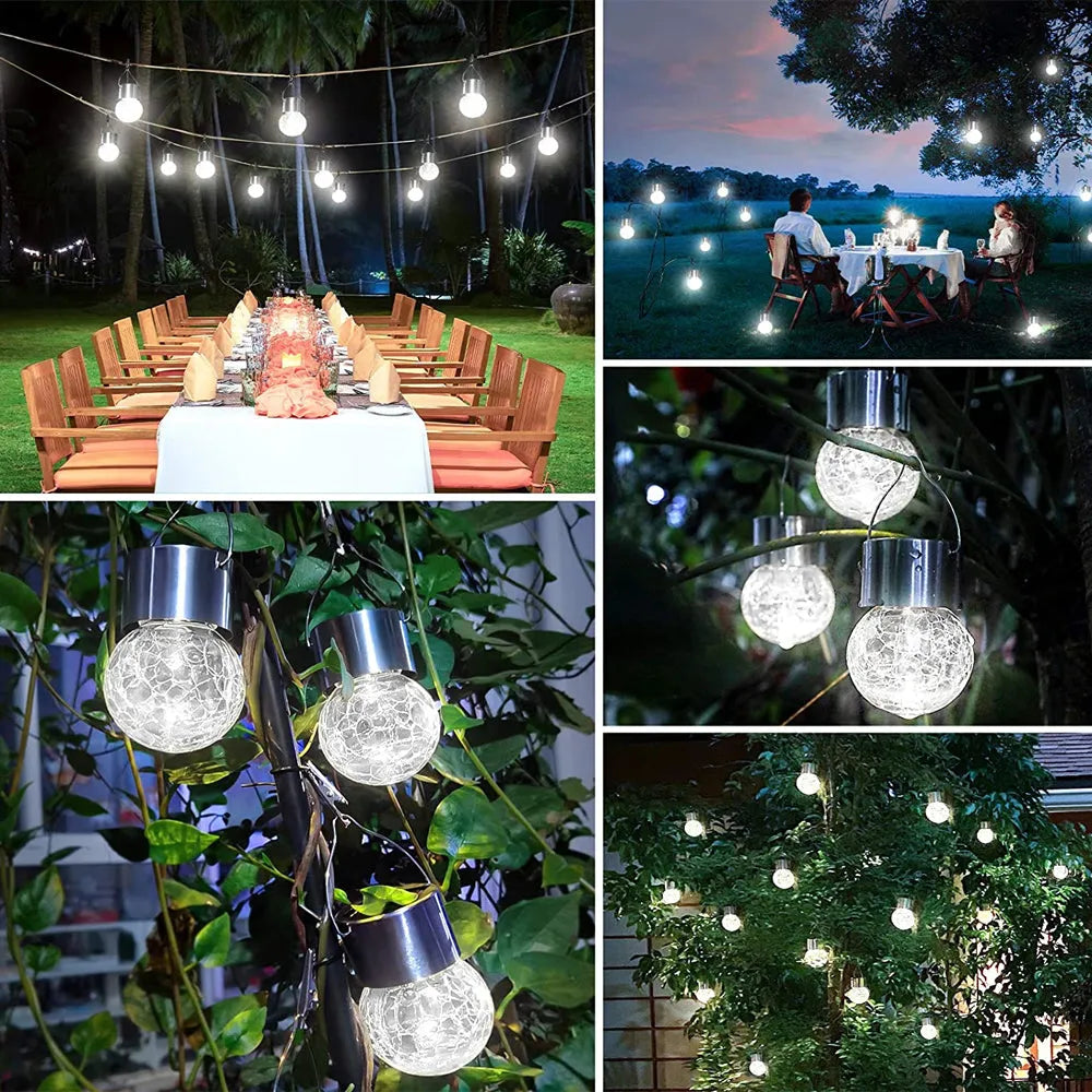 Vibe Geeks 1 pcs/12 pcs Hanging Outdoor Solar Powered LED Ball Lights-14