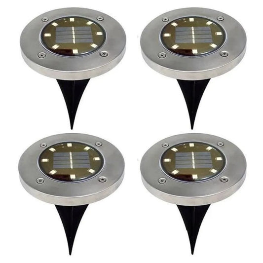 Vibe Geeks Pack of 4 Solar Powered LED Outdoor Solar Ground Lights-0