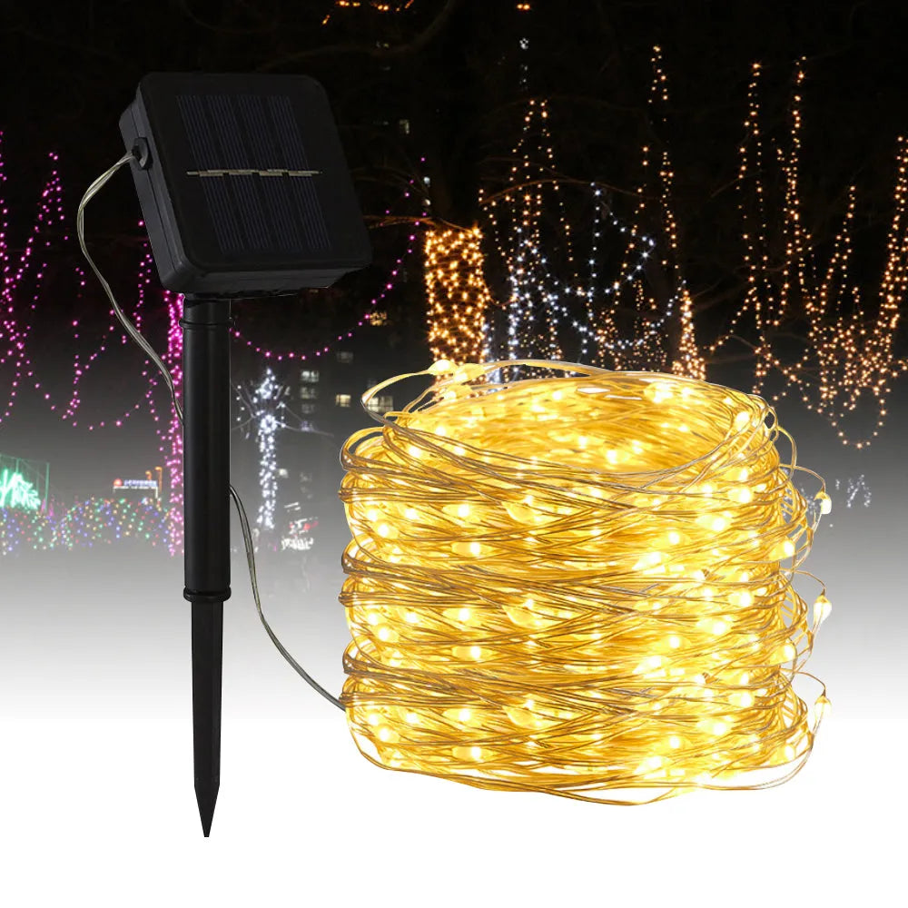 Vibe Geeks 200LED Solar Powered String Fairy Light for Outdoor Decoration-8