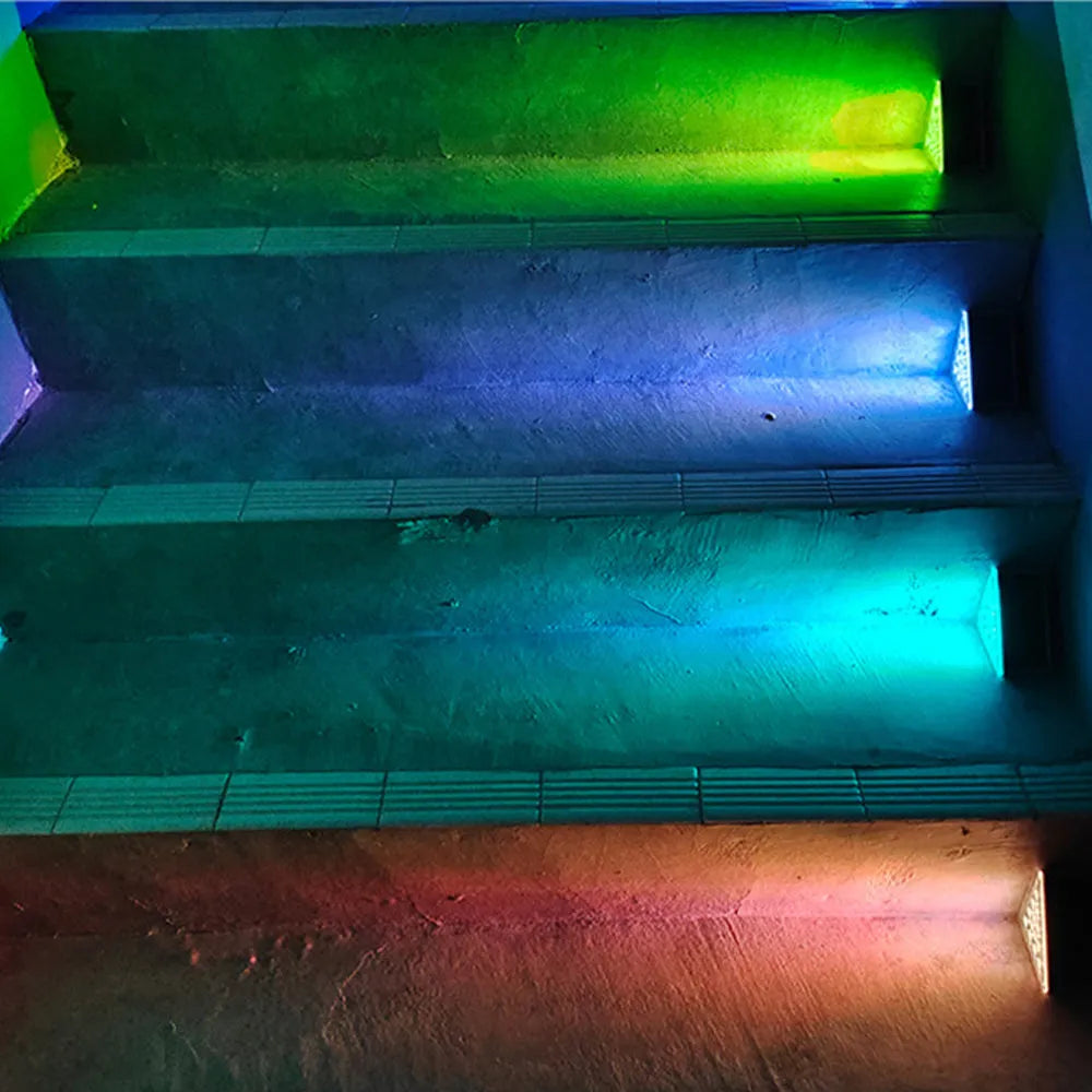 Vibe Geeks RGB Step Lights for Outdoor Decks and Stairs Solar-Powered-11