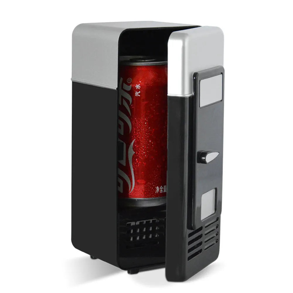 Vibe Geeks Hot and Cold Single Can Mini Desktop Beverage Refrigerator- USB Plugged-in-5