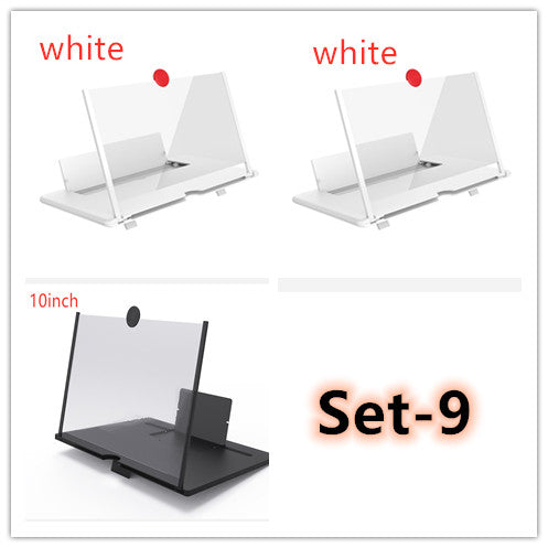 Color: Set 9 - 3D Screen Magnifier Signal Booster Mobile Screen Lightweight Foldable Magnifying Glass