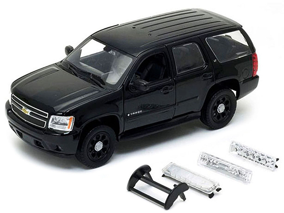 2008 Chevrolet Tahoe Unmarked Police Car Black 1/24 Diecast Model Car by Welly-0