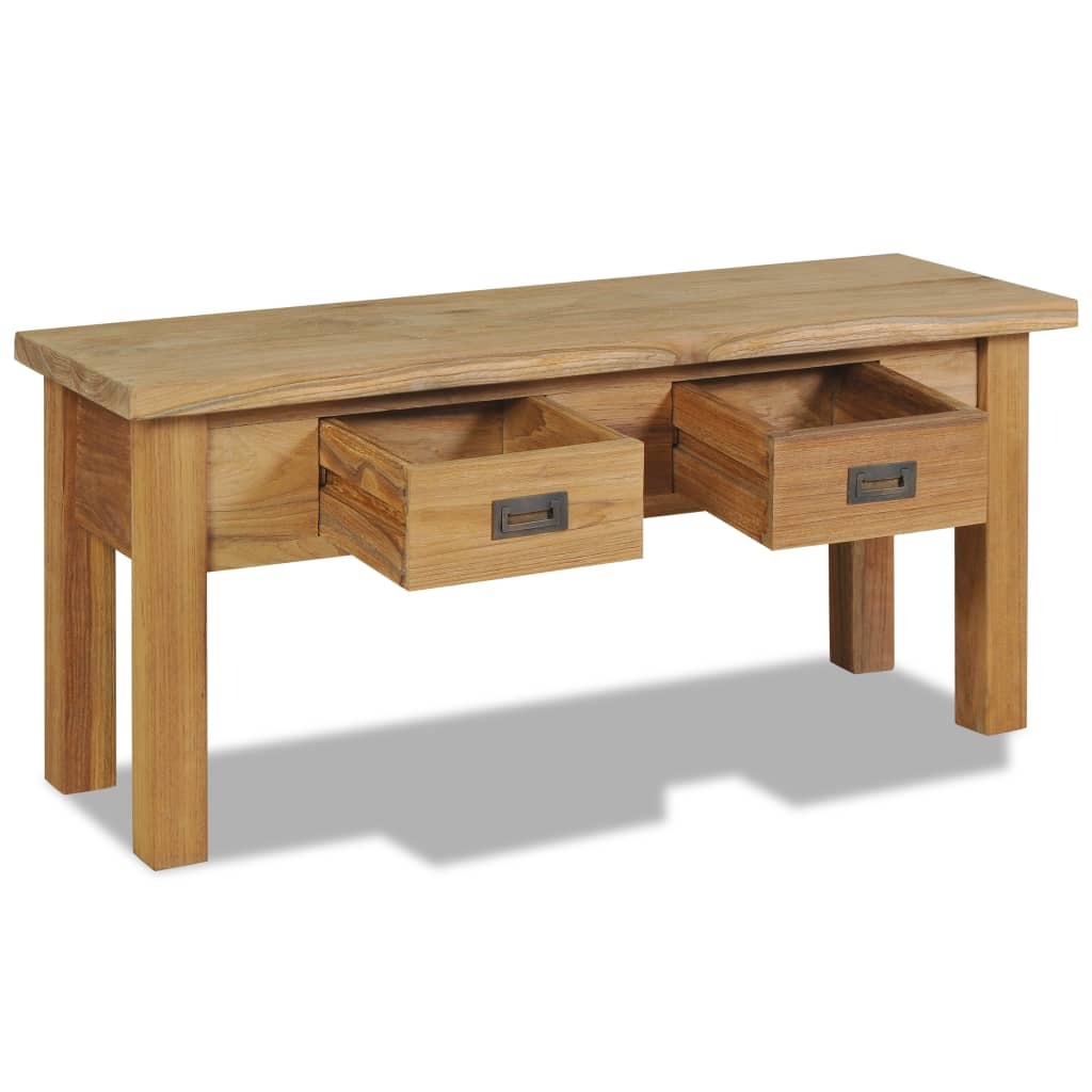 vidaXL Hall Bench Solid Teak 35.4"x11.8"x15.7"