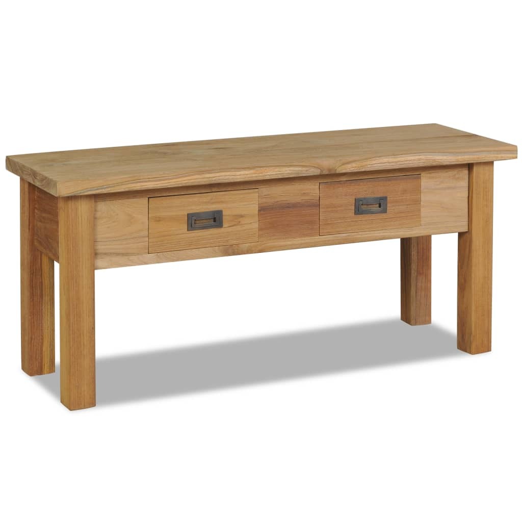 vidaXL Hall Bench Solid Teak 35.4"x11.8"x15.7"