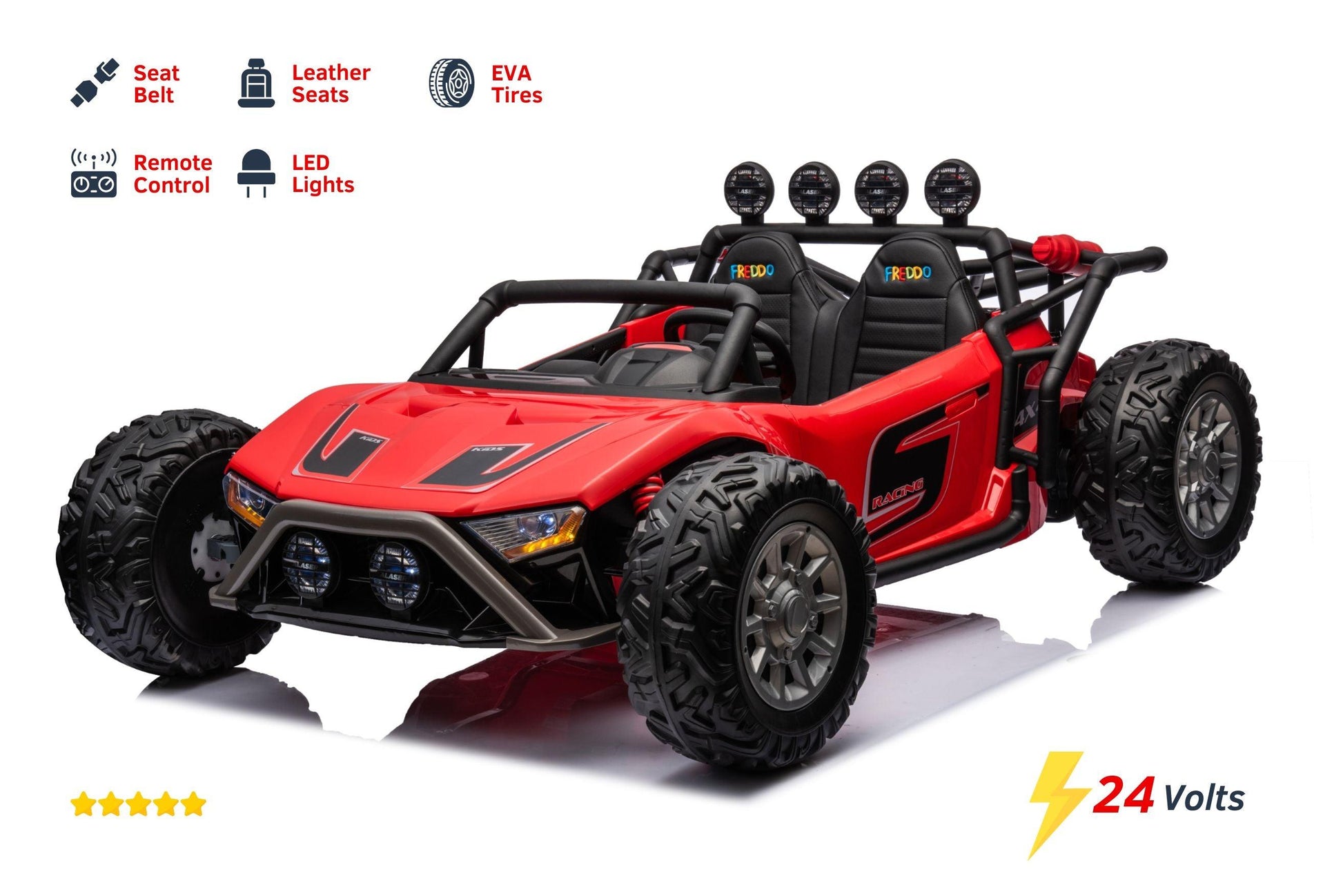 24V Freddo Monster 2 Seater Ride on for Kids - DTI Direct USA