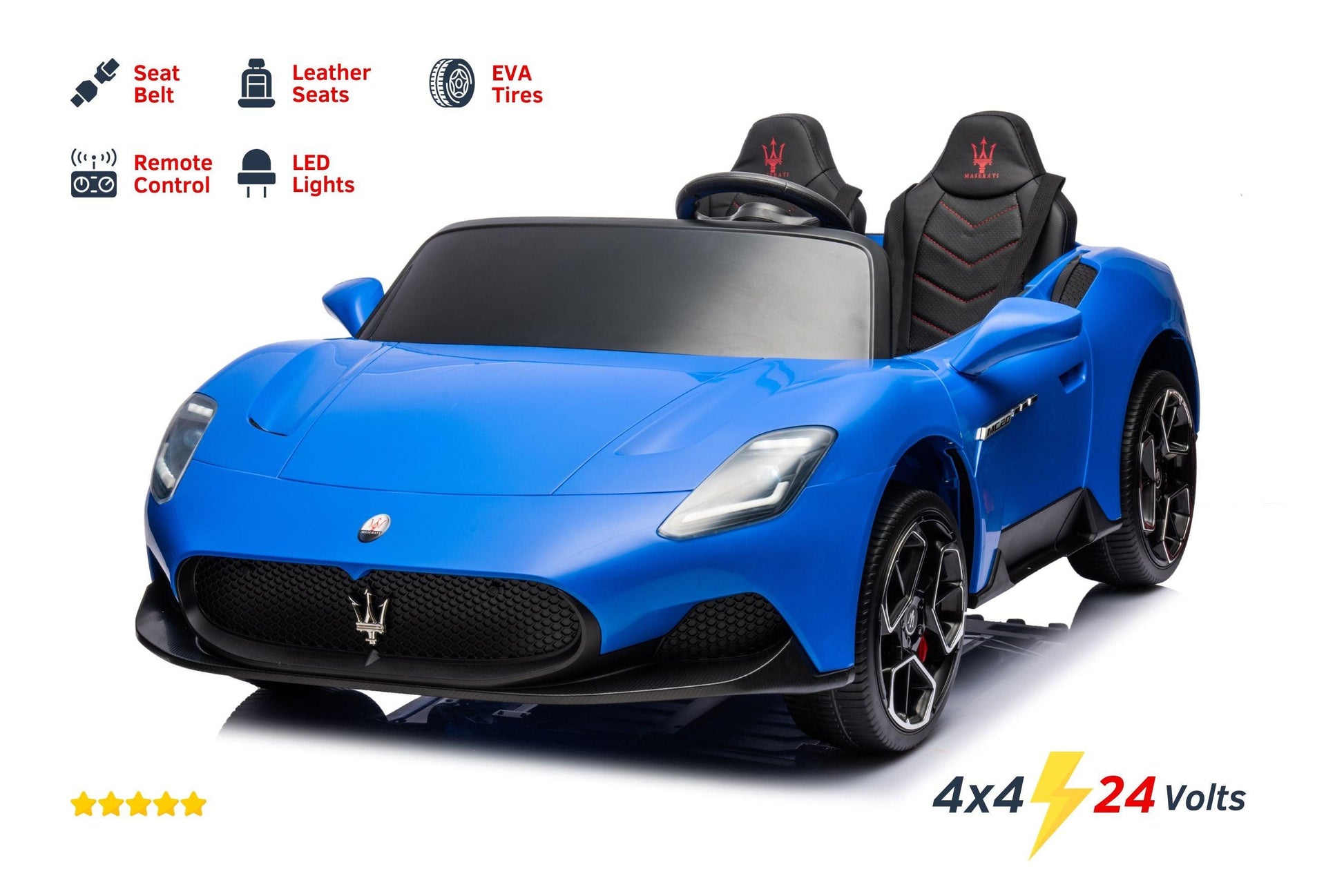 24V 4x4 Maserati MC20 2 Seater Ride on Car for Kids-28