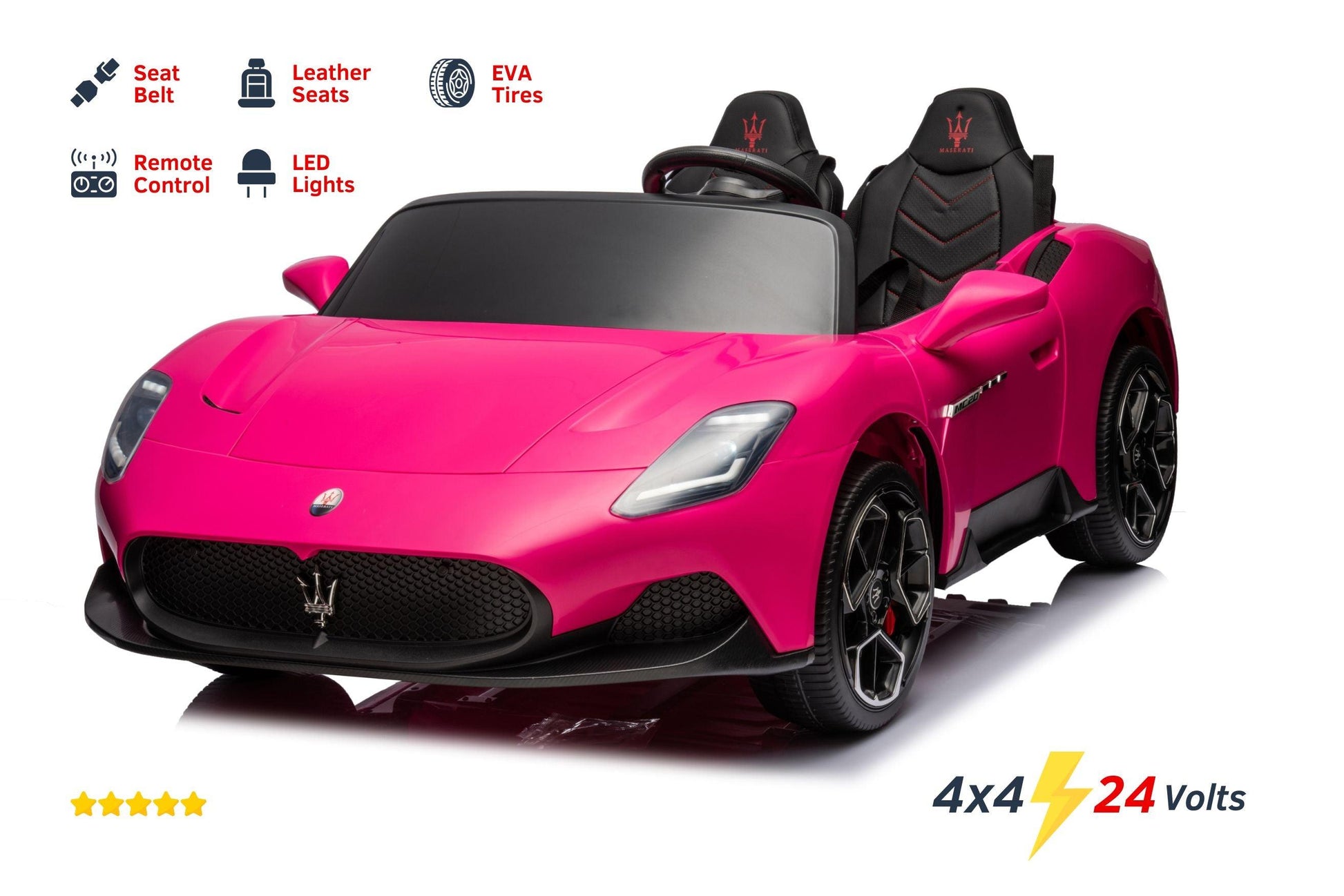 24V 4x4 Maserati MC20 2 Seater Ride on Car for Kids-41