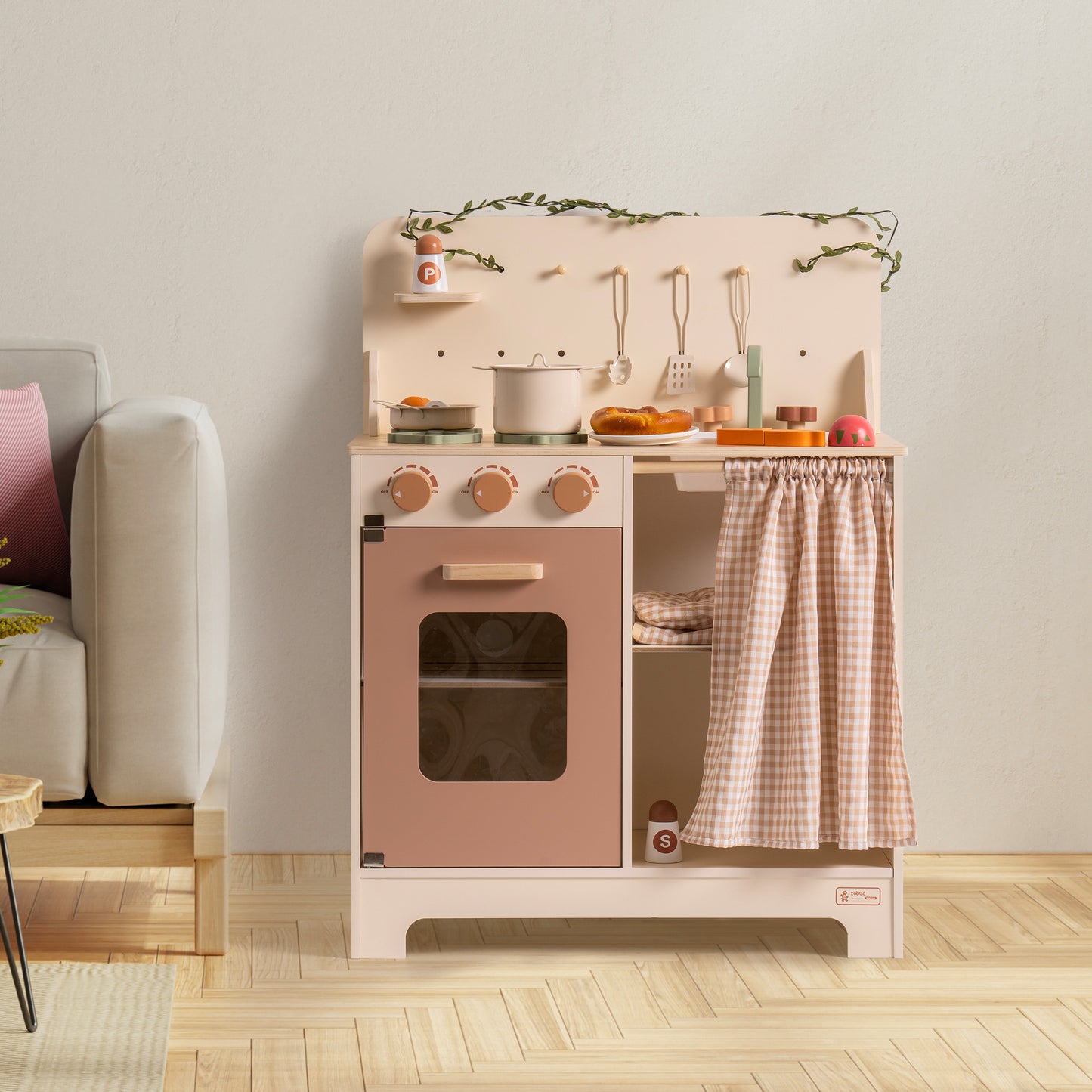 Stylish Cream Modern Kitchen Playset for Kids, Great Gift for Boys&Girls