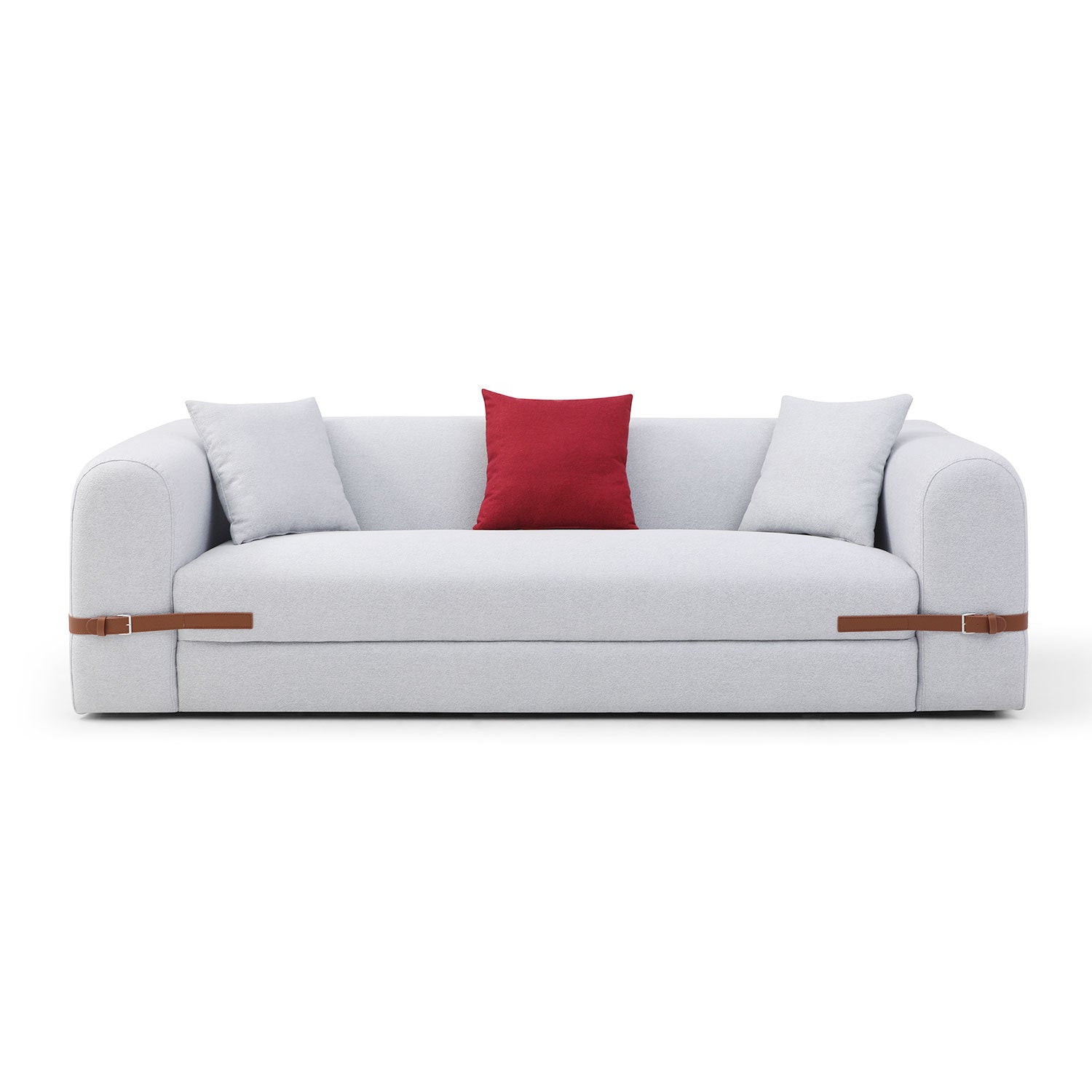 Modern Sofa with a Contrasting color Saddle leather Belt Design-0