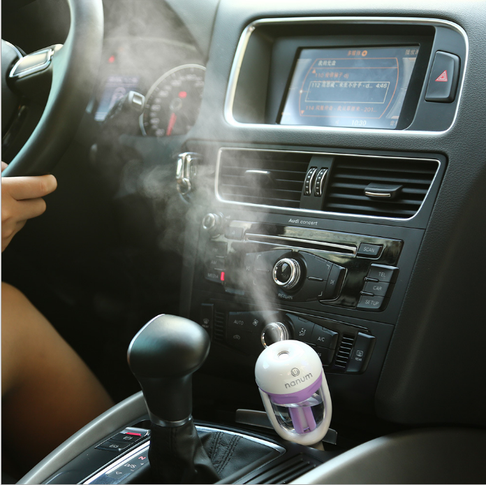 Color: Green1 - Car Humidifier Air Purifier Freshener Essential Oil Diffuser