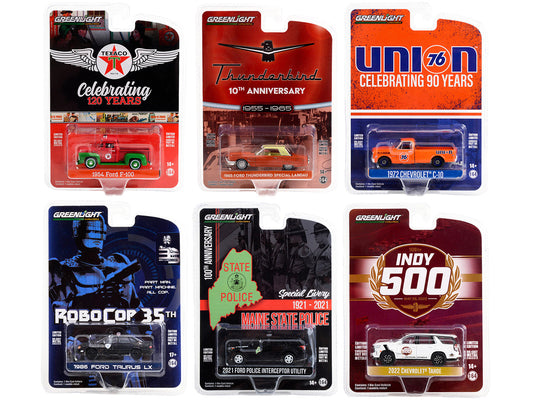 "Anniversary Collection" Set of 6 pieces Series 15 1/64 Diecast Model Cars by Greenlight-0