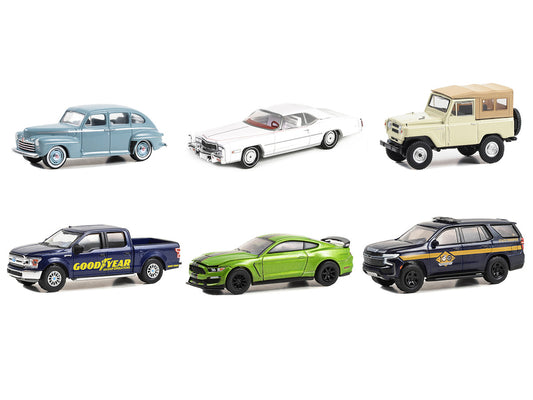 "Anniversary Collection" Set of 6 pieces Series 16 1/64 Diecast Model Cars by Greenlight-0