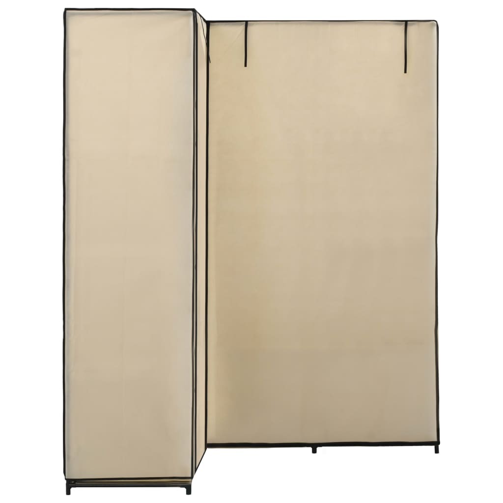 vidaXL Corner Wardrobe Cream 51.2"x34.3"x66.5"