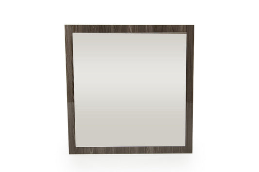 41" Grey Mdf  Glass  And Veneer Mirror