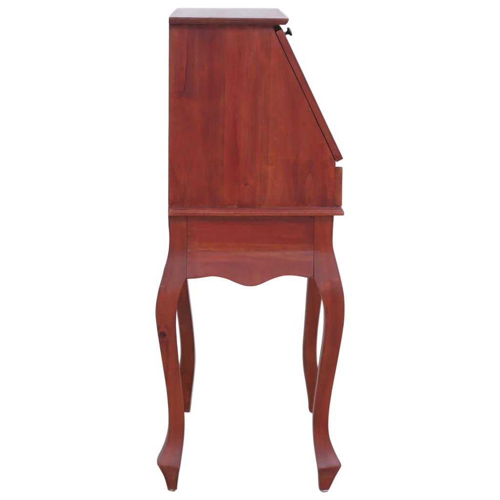 vidaXL Secretary Desk Brown 30.7"x16.5"x40.6" Solid Mahogany Wood