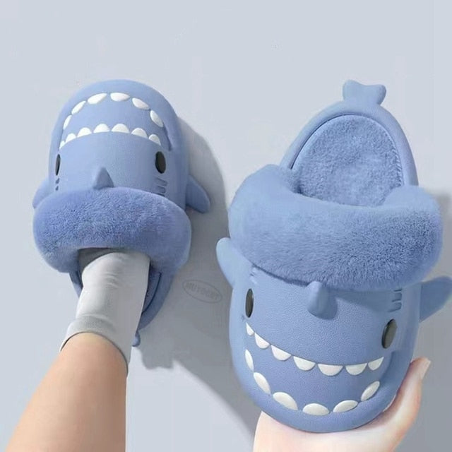 non-slip-furry-shark-slides