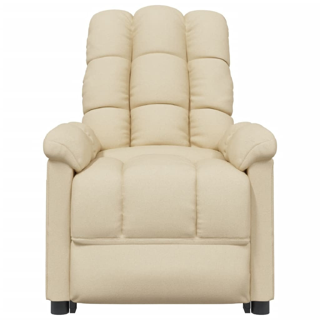 vidaXL Recliner Cream Fabric