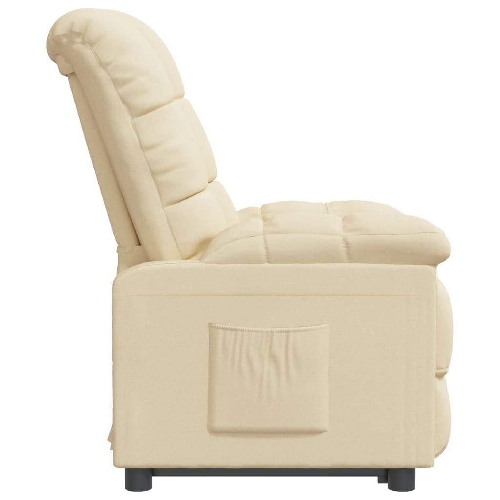 vidaXL Recliner Cream Fabric