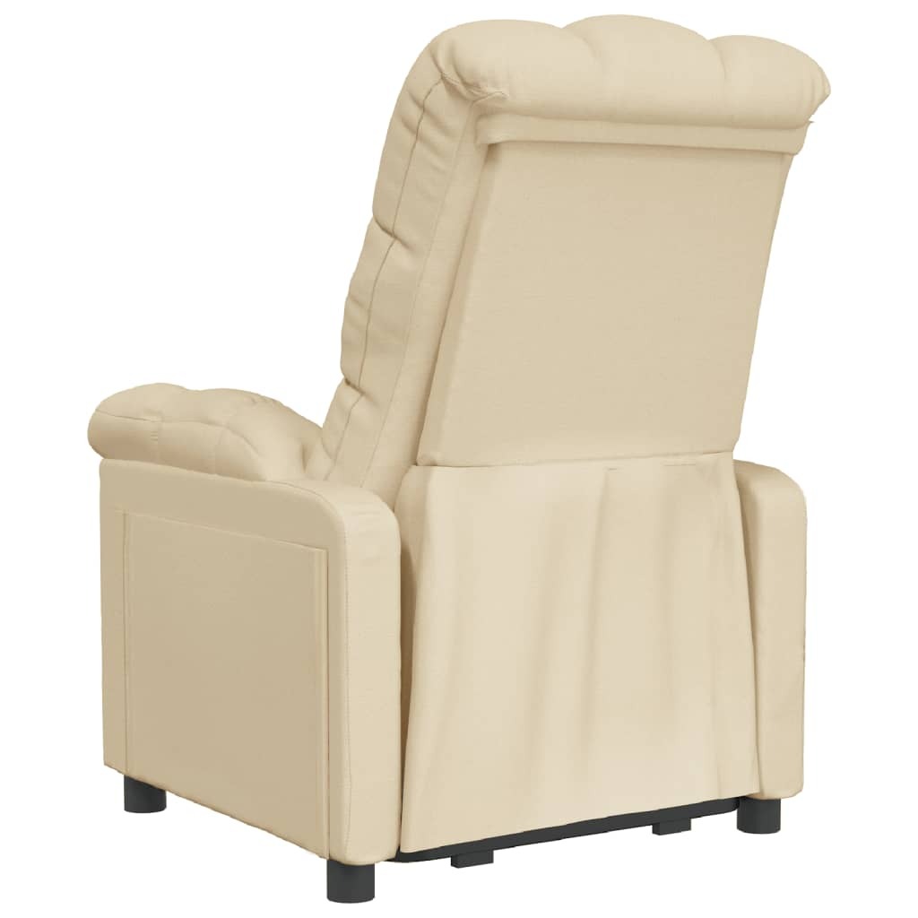 vidaXL Recliner Cream Fabric