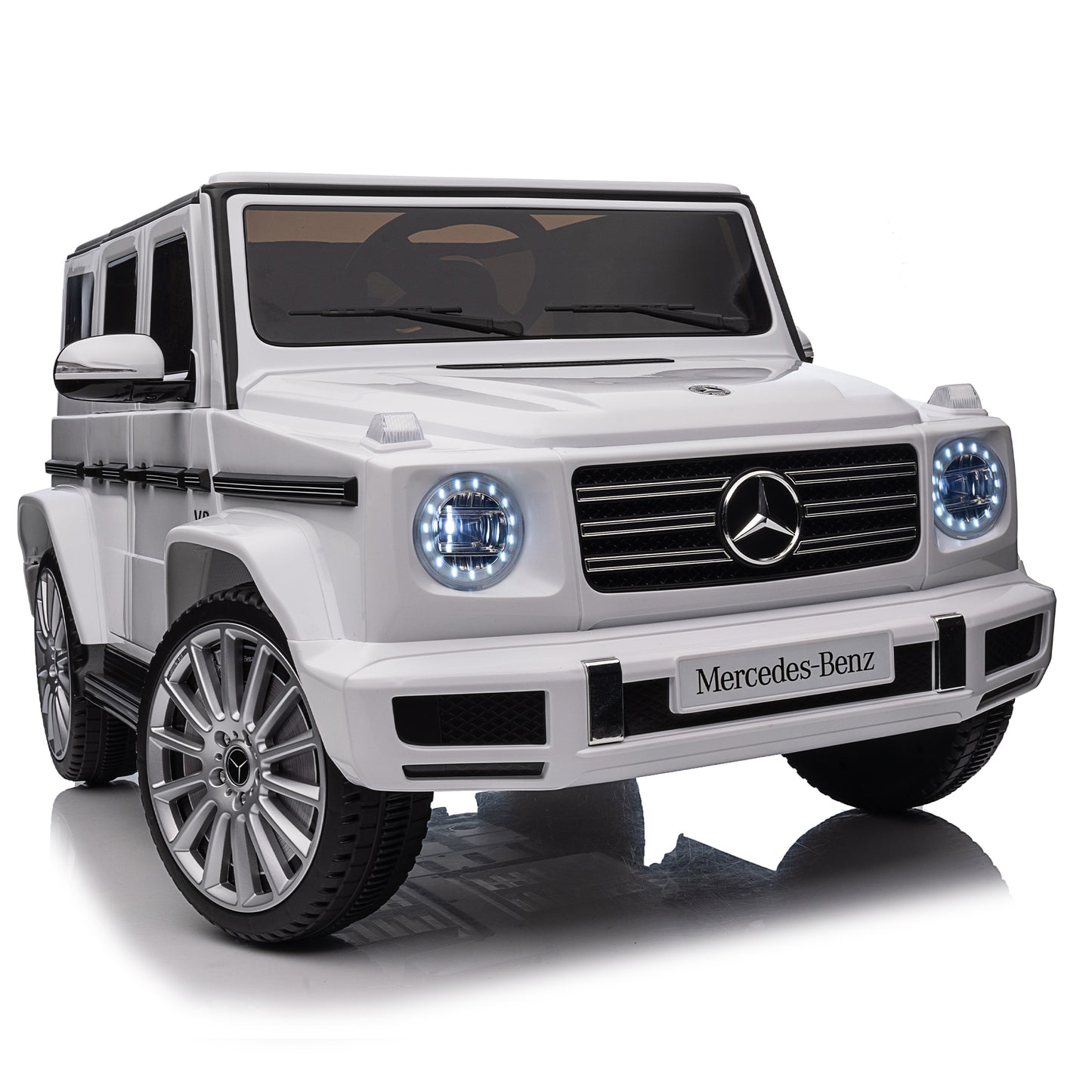 Licensed Mercedes-Benz G500,24V Kids ride on toy 2.4G W/Parents Remote Control,electric car for kids,Three speed adjustable,Power display, USB,MP3 ,Bluetooth,LED light,Three-point safety belt