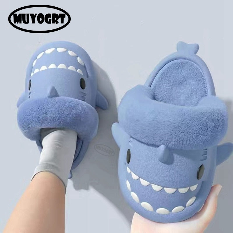 non-slip-furry-shark-slides