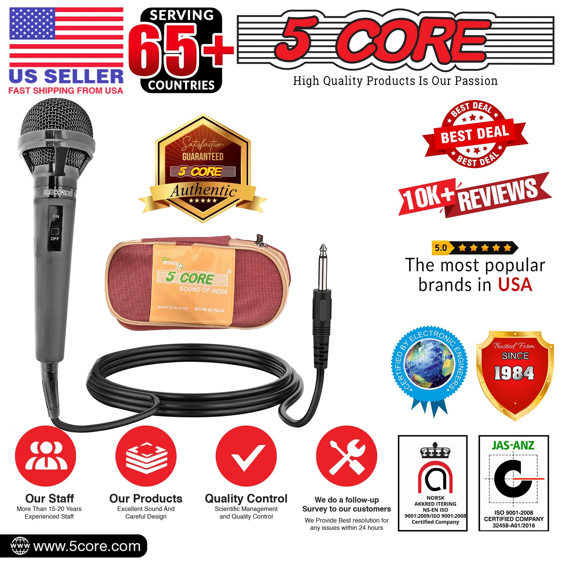 5 Core Microphone For Singing Karaoke Mic XLR Microfono Dynamic Cardioid Unidirectional-11