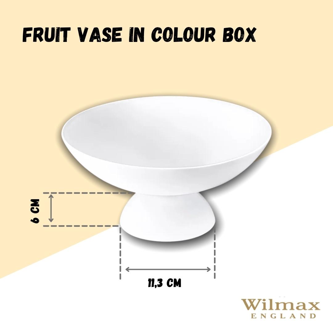 White Fruit Vase 9.5" inch X 4.5" inch |In Colour Box-8