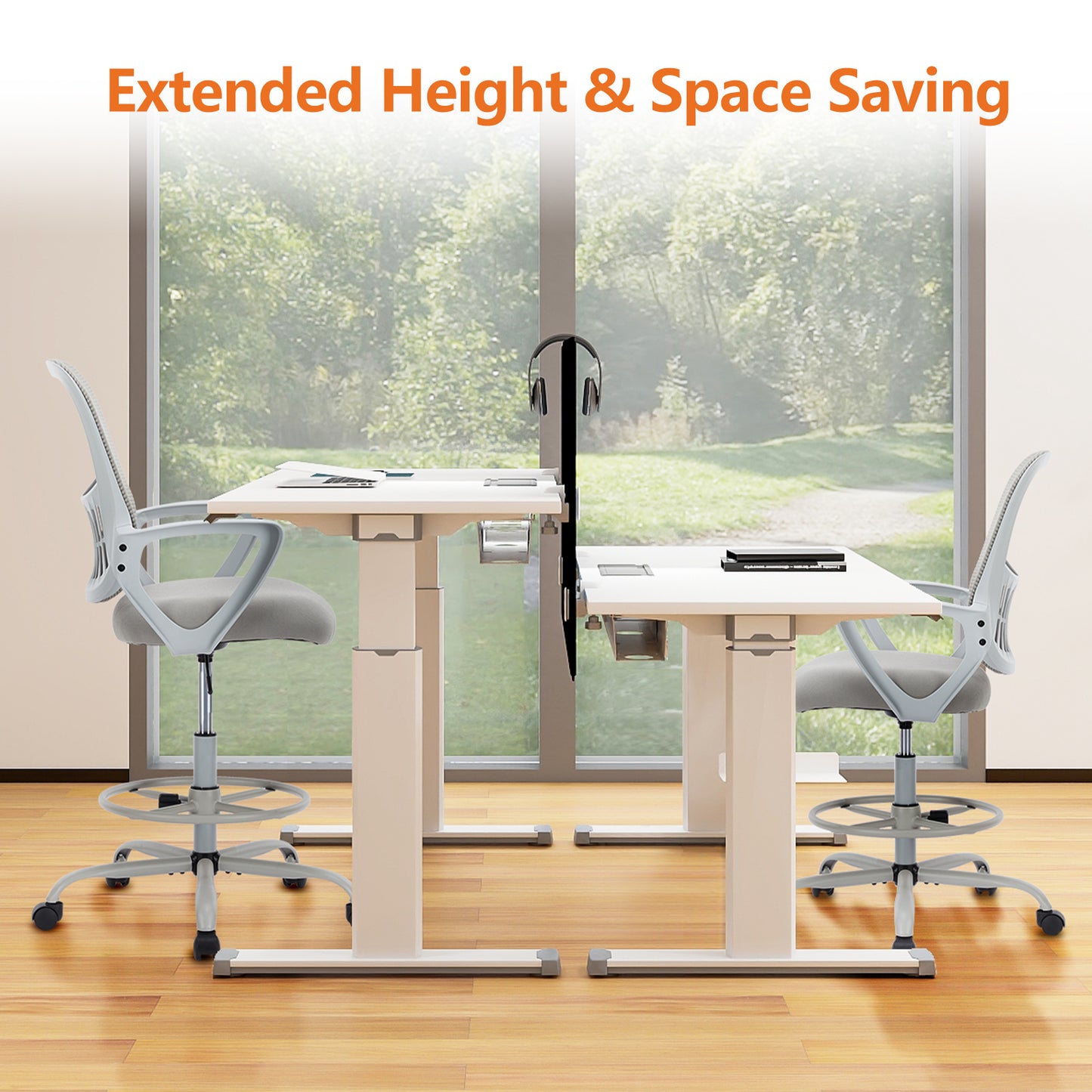 Sweetcrispy Ergonomic Drafting Chair Tall Standing Desk Office Chair