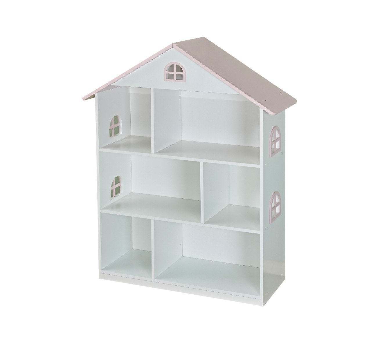 Kids Funnel Veronica Girls Pink Roof Dollhouse Bookcase