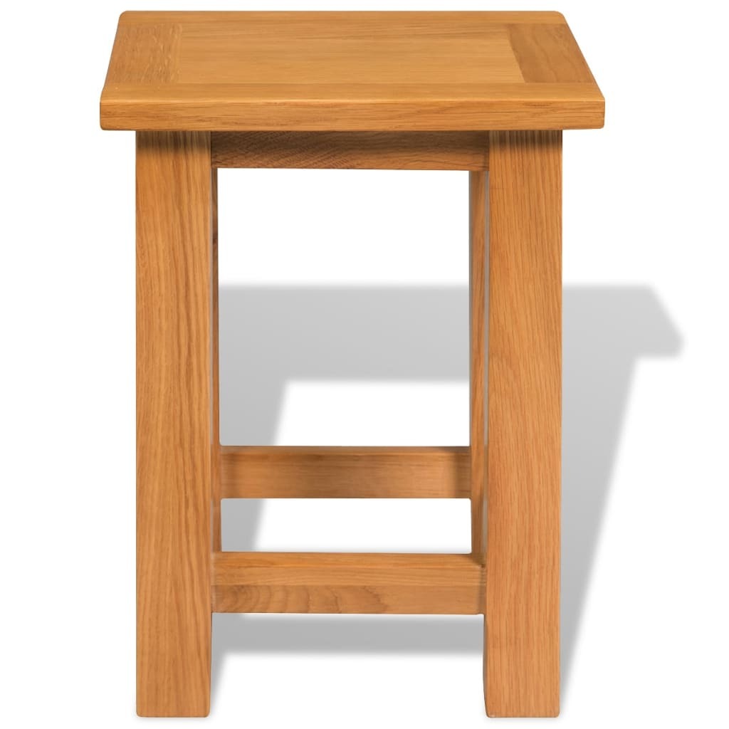 vidaXL End Tables 2 pcs 10.6"x9.5"x14.6" Solid Oak Wood