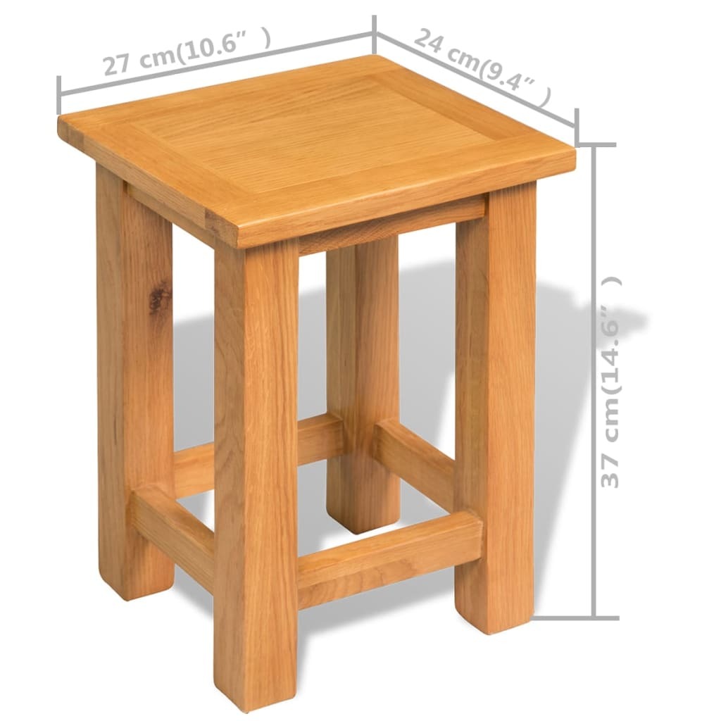 vidaXL End Tables 2 pcs 10.6"x9.5"x14.6" Solid Oak Wood