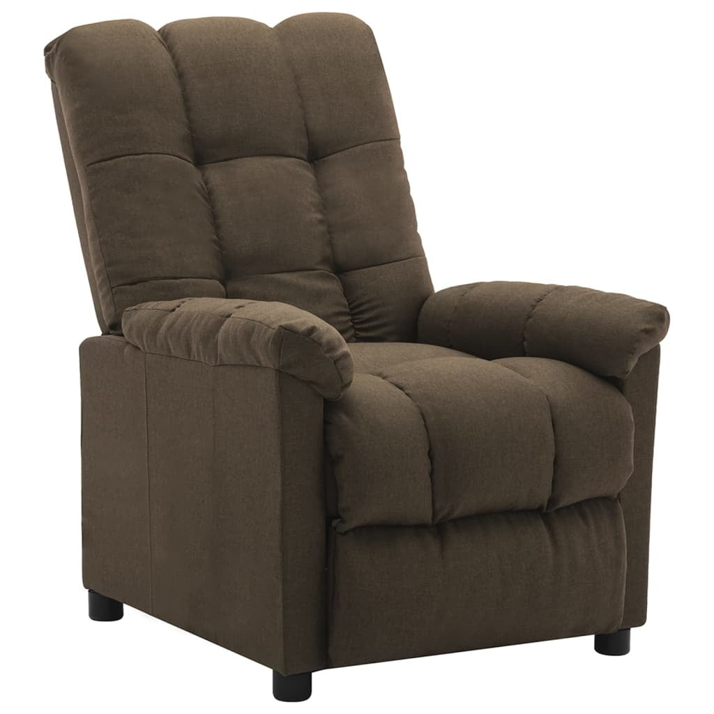 vidaXL Recliner Brown Fabric