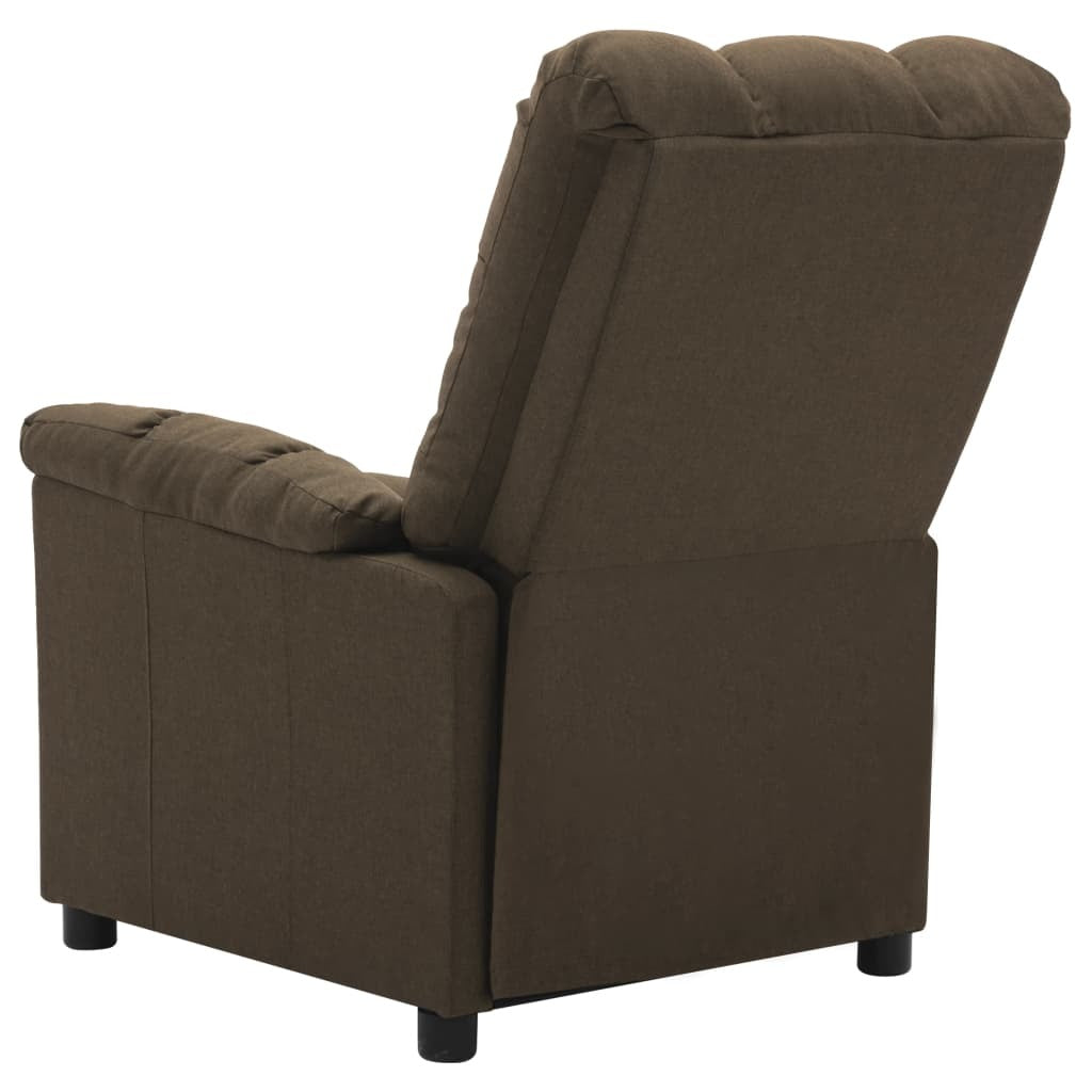 vidaXL Recliner Brown Fabric