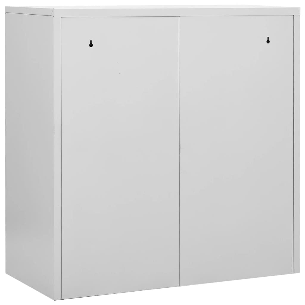 vidaXL Locker Cabinets 2 pcs Light Gray and Red 35.4"x17.7"x36.4" Steel