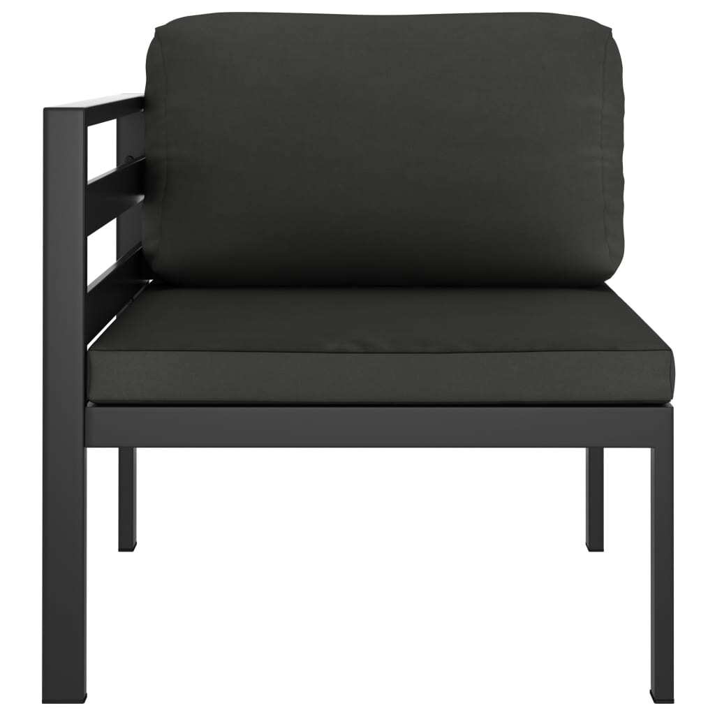 vidaXL 6 Piece Patio Lounge Set with Cushions Aluminum Anthracite