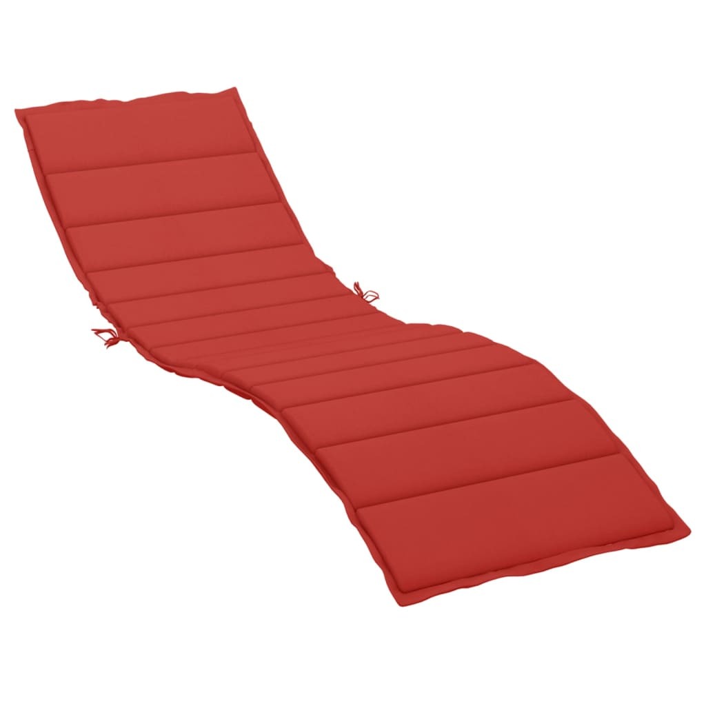 vidaXL Sun Lounger Cushion Red 78.7"x19.7"x1.2" Oxford Fabric