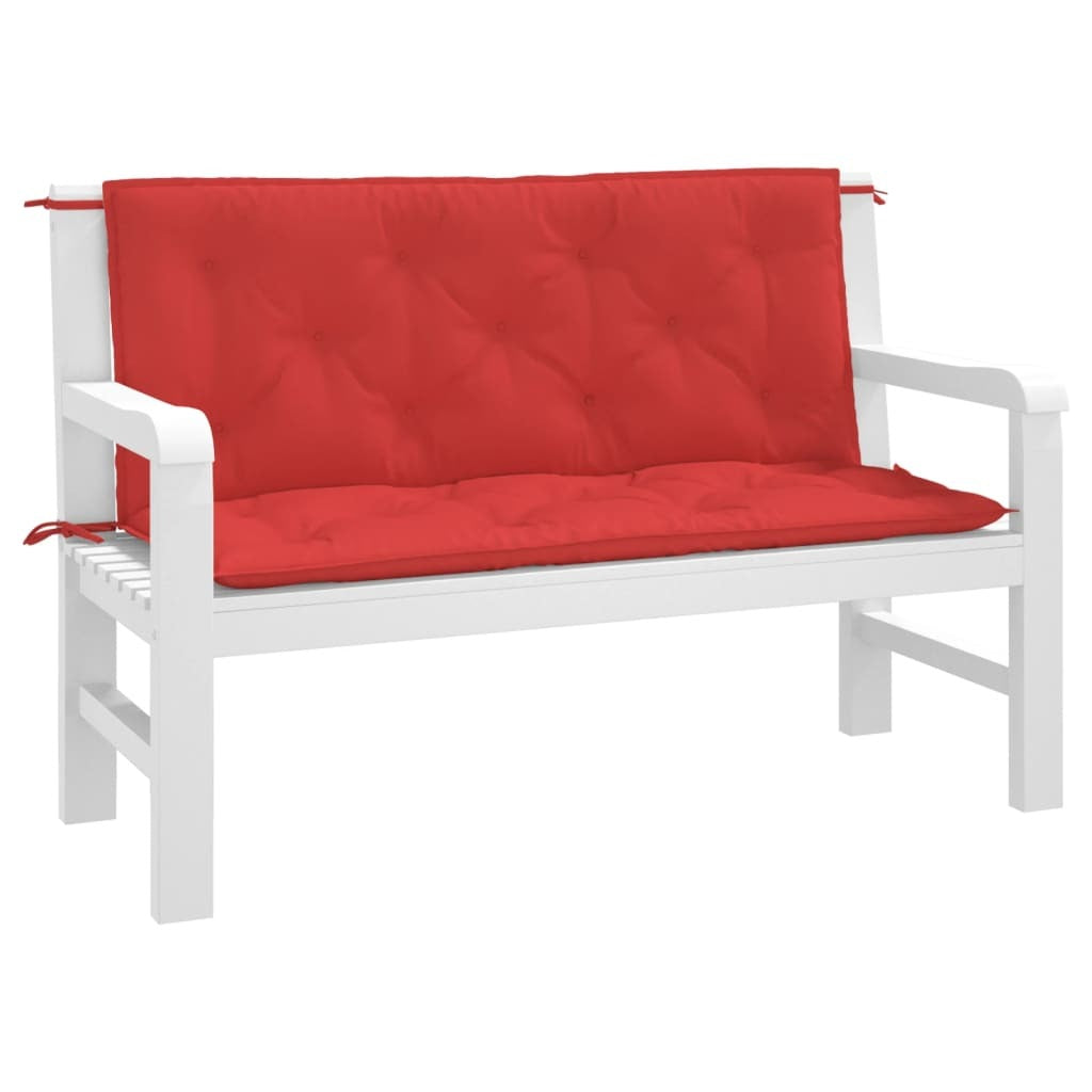 vidaXL Garden Bench Cushion Red 47.2"x(19.7"+19.7")x2.8" Oxford Fabric